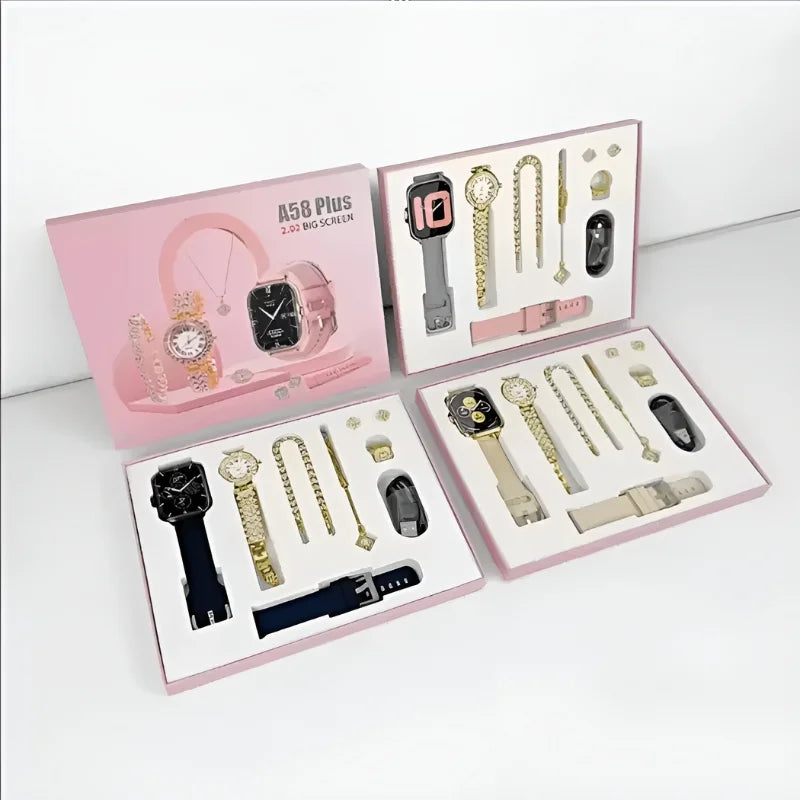 A58 Plus 6-in-1 Women’s Smartwatch | Stylish Fitness Tracker Perfect Gift Idea