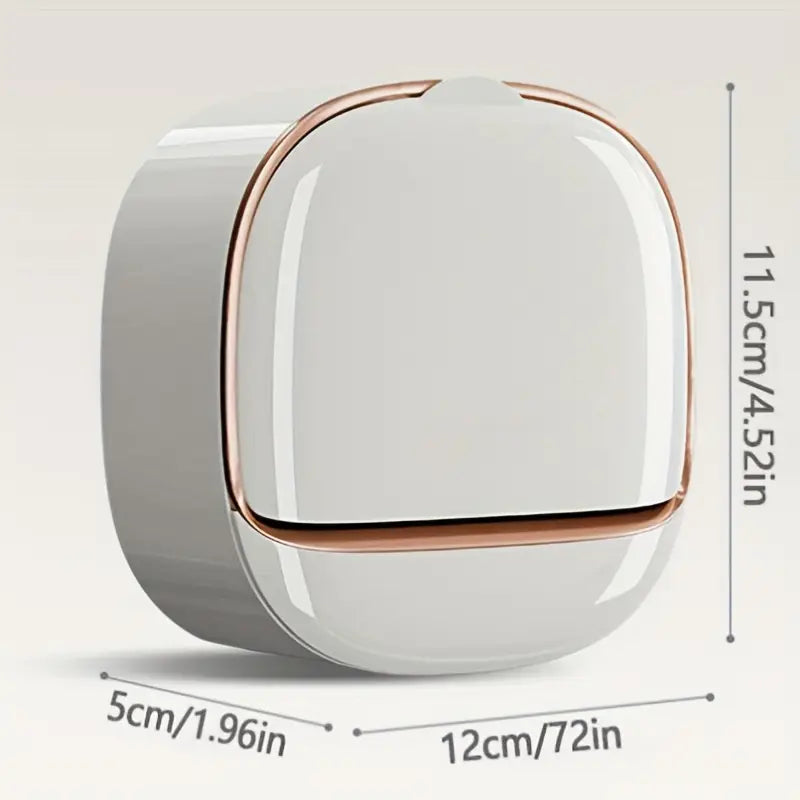 Self-Adhesive Wall-Mounted Luxury Soap Holder with Lid and Drainage Tray | Milky & Light Green