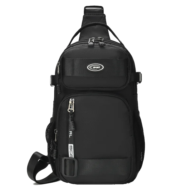 Riding backpack for men, men's chest bag, casual men's single shoulder bag, lightweight and large-capacity crossbody bag