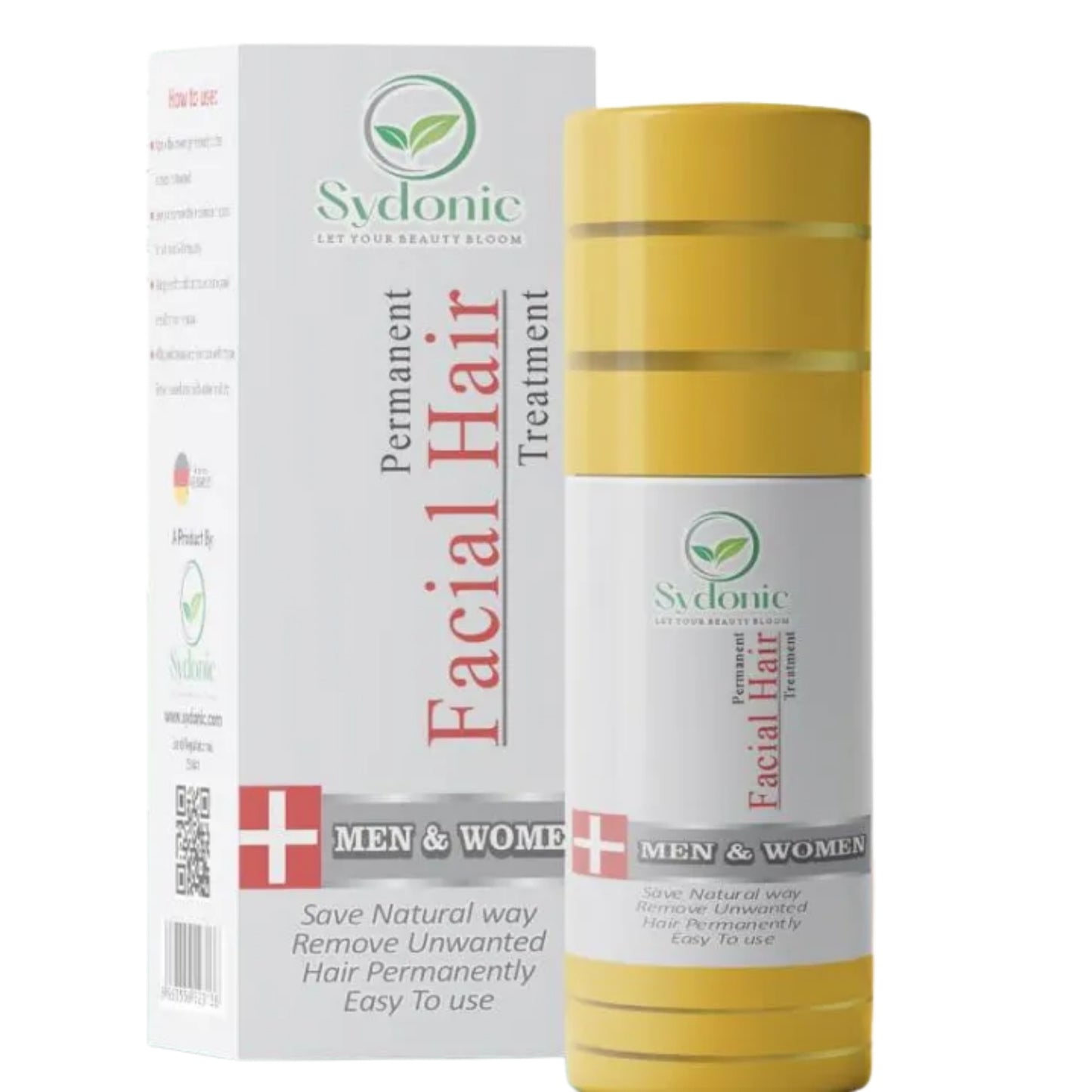 Sydonic Permanent Facial Hair Removal Cream | For Men & Women | Smooth & Painless