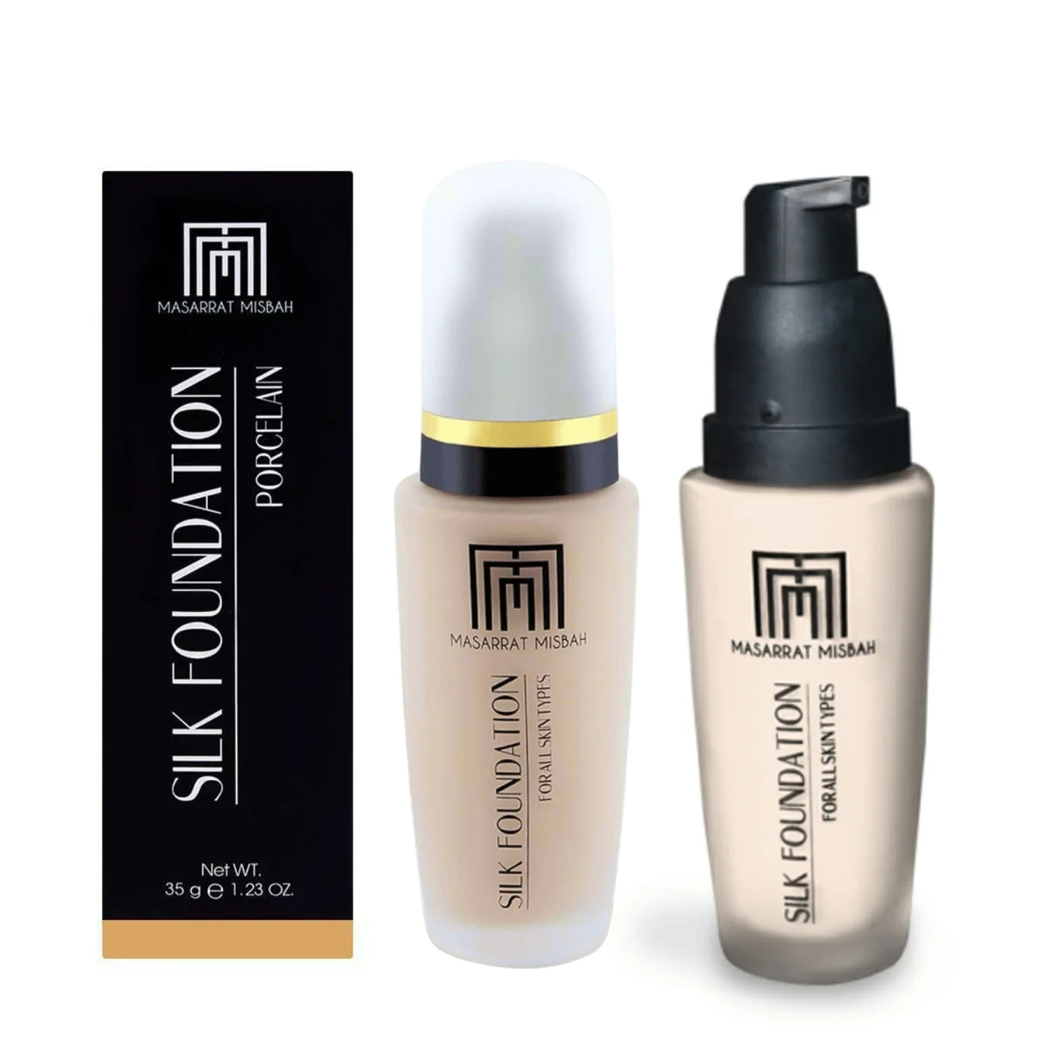 1_1754344741.webp Masarrat Misbah Silk Foundation 35ml | Oil Control Moisturizing Soft-Matte Long-Wear Base - Image 4