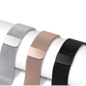 Black | Apple Watch Milanese Magnetic Loop Strap | Stainless Steel Band | 42mm / 44mm / 45mm