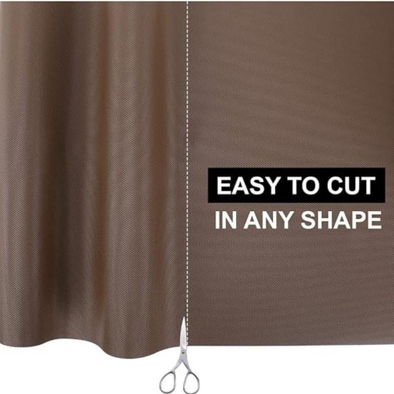 ProductImage64_1754399293.jpg Anti-Slip Fridge & Shelf Mat | Waterproof Washable Liner for Kitchen Drawers Cabinets | Brown - Image 5
