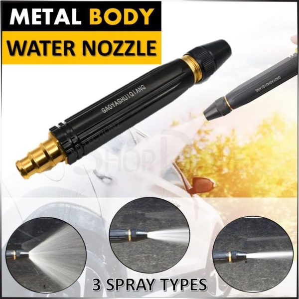 Metal High-Pressure Adjustable Nozzle Water Spray Gun | Heavy-Duty Brass Hose Sprayer for Cleaning & Watering - Image 10