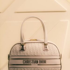 Beige | Dior Oblique Canvas & Leather Flap Clutch | Luxury Designer Handbag for Women