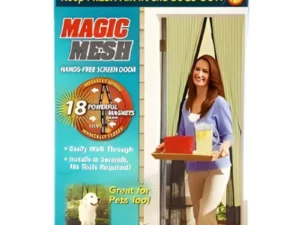 Hands-Free Retractable Magnetic Door Mesh | Magic Mesh Screen Door with Magnetic Closure | Random Colors