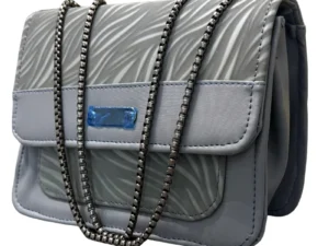 Luxury Women’s Shoulder Bag in Grey Faux Leather for Casual, Work, and Formal Use