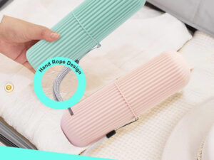 Portable Toothbrush & Toothpaste Holder Case | Travel Storage Box with Cup Function