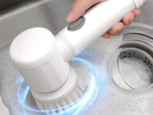 5-in-1 Rechargeable Magic Brush | Handheld Electric Scrubber | 360° Rotating with 3 Replaceable Multipurpose Brush Heads