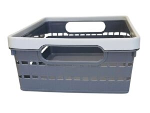 Multi-Purpose Woven Plastic Storage Basket with Handles Organizer Bin for Office, Pantry, and Home