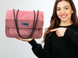 Luxury Women’s Shoulder Bag in Pink Faux Leather for Casual, Work, and Formal Use