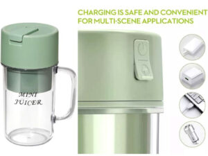 Crusher Juicer 2-in-1 Mini Portable Blender | USB Rechargeable | 6-Blade High-Speed Juicer | Random Color