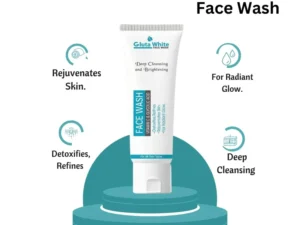 Gluta White Face Wash | Deep Cleansing Brightening Oil Control Gentle Daily Cleanser