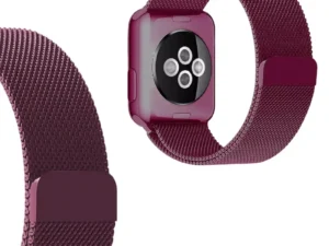 Plum | Apple Watch Milanese Magnetic Loop Strap | Stainless Steel Band  | 42mm / 44mm / 45mm