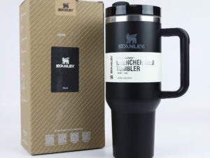 Black Stanley 40 Oz Stainless Steel Tumbler | Leak-Proof Vacuum Insulated Travel Mug | Hot & Cold