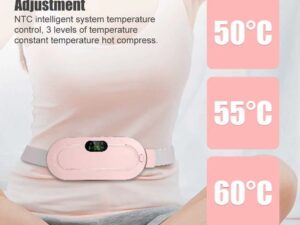 Digital Period Heating Pad & Vibrating Belt | 3 Heat Levels, 4 Massage Modes | Fast Relief for Menstrual Cramps