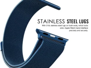 Blue | Apple Watch Milanese Magnetic Loop Strap | Stainless Steel Band  | 42mm / 44mm / 45mm