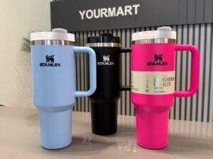 Light Blue Stanley 40 Oz Stainless Steel Tumbler | Leak-Proof Vacuum Insulated Travel Mug | Hot & Cold
