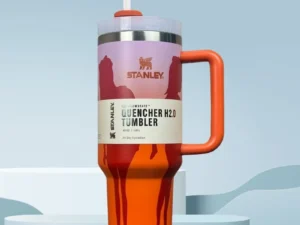 Orange Barbie Stanlay Tumbler | H2.0 Tumbler 1.18L Limited Edition Double Wall Vacuum Insulated