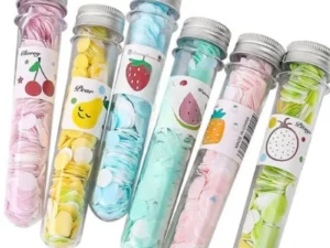 Portable Disposable Soap Paper Flakes in Flower Tube Bottle | Travel-Friendly Handwashing Sheets for Outdoor & Daily Use