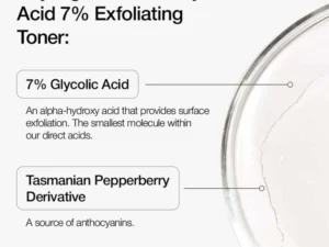 Urapra Glycolic Acid 7% Toner 100ml | Exfoliating Face Solution for Clear & Radiant Skin