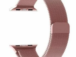 Rose Pink | Apple Watch Milanese Magnetic Loop Strap | Stainless Steel Band  | 42mm / 44mm / 45mm