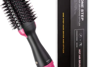 One Step Hot Air Brush | 3-in-1 Dryer, Straightener & Volumizer for Effortless Styling