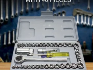 40pcs Aiwa Socket Wrench Tool Kit | Durable Stainless Steel Multi-Purpose Repair Set