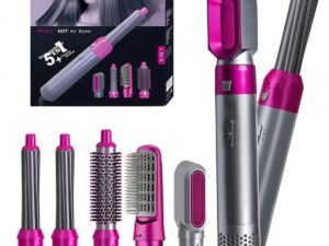 5-in-1 Electric Hair Dryer Brush Kit | Blow Dryer, Straightener, Curler & Volumizer Styling Tool