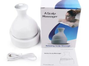 Electric Scalp Massager with 4 Clusters | Rechargeable & Full-Body Relaxation