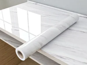 White & Grey | Marble Sheet Sticker 60x200cm | Waterproof Self-Adhesive PVC Wallpaper for Furniture Walls