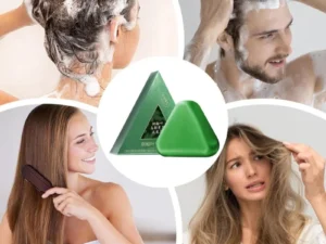 Nature Triangle Shampoo Bar | Plant-Based Herbal Hair Growth Soap | Calming, Strengthening & Eco-Friendly