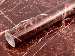 Autumn Brown | Marble Sheet Sticker 60x200cm | Waterproof Self-Adhesive PVC Wallpaper for Furniture Walls