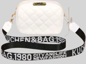 White Leather Handbag for Girls & Women | Stylish Shoulder & Crossbody Bag | Daily Use & Gift