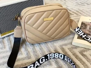 Aura Cream Leather Handbag for Girls & Women | Stylish Shoulder & Crossbody Bag | Daily Use & Gift