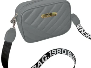 Gray Leather Handbag for Girls & Women | Stylish Shoulder & Crossbody Bag | Daily Use & Gift