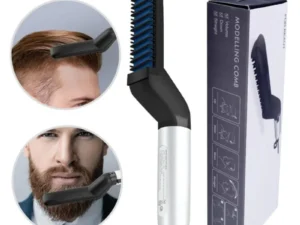 Hair & Beard Straightener Comb for Men | Multifunction Electric Hair & Beard Styling Brush | Quick Heating Ceramic Straightener