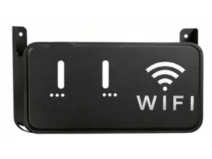 Black WiFi Router Storage Box & Wall Mount Shelf  Universal Cable Organizer | Space-Saving Holder for Modem, Set-Top Box & Smart Devices | Home & Office Use
