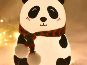 Panda LED Night Lamp | YH-608 Model | Soft Silicone Rechargeable Night Light | 7-Color Touch Control | Kids Bedroom, Nursery & Gift Decor