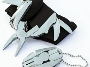 Stainless Steel Outdoor Portable Multitool Plier Knife | Mini Keychain Multi Tool with Screwdriver & Pouch | Camping, Hiking & Everyday Use