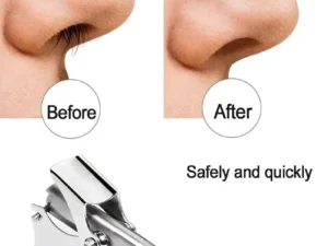 Manual Stainless Steel Nose & Ear Hair Trimmer – Painless, Battery-Free Precision Grooming Tool with Cleaning Brush