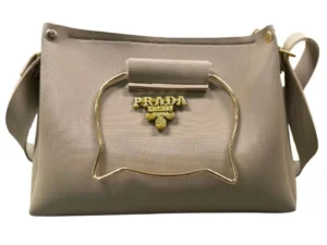 Beige Elegant Cat Handle Handbag for Girls & Ladies | Stylish Shoulder & Crossbody Bag with Gold Accents | Adjustable Strap