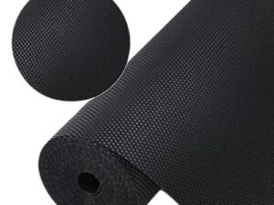 Anti-Slip Fridge & Shelf Mat | Waterproof Washable Liner for Kitchen Drawers Cabinets | Black