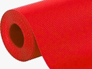 Anti-Slip Fridge & Shelf Mat | Waterproof Washable Liner for Kitchen Drawers Cabinets | Red