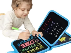 Erasable Doodle Drawing Book for Kids | Reusable Waterproof Activity Book with 3 Pens & 3 Wipes | Random Designs