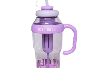 Ice Cream Water Bottle with Straw & Tea Infuser | 1400ml  |  | Large Capacity Gym & Summer Drink Bottle | Random color