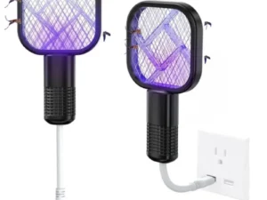 Portable Mini Mosquito Swatter   | USB Rechargeable Electric Bug Zapper with LED Night Light | Random color
