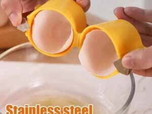 Efficient Egg Opener & Egg Shell Cracker Tool | Stainless Steel Egg Shell Opener Kitchen Gadget for Raw & Boiled Eggs | Random color