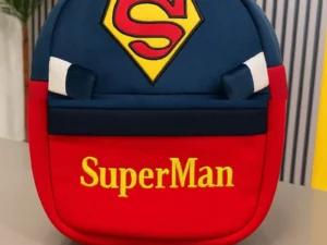 Cute Plush Superman Character Backpack | Stuffed School Bag & Gift for Kids