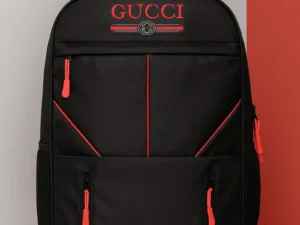 Multi-Functional Travel Backpack | Business Daypack with Laptop Compartment | Black & Red